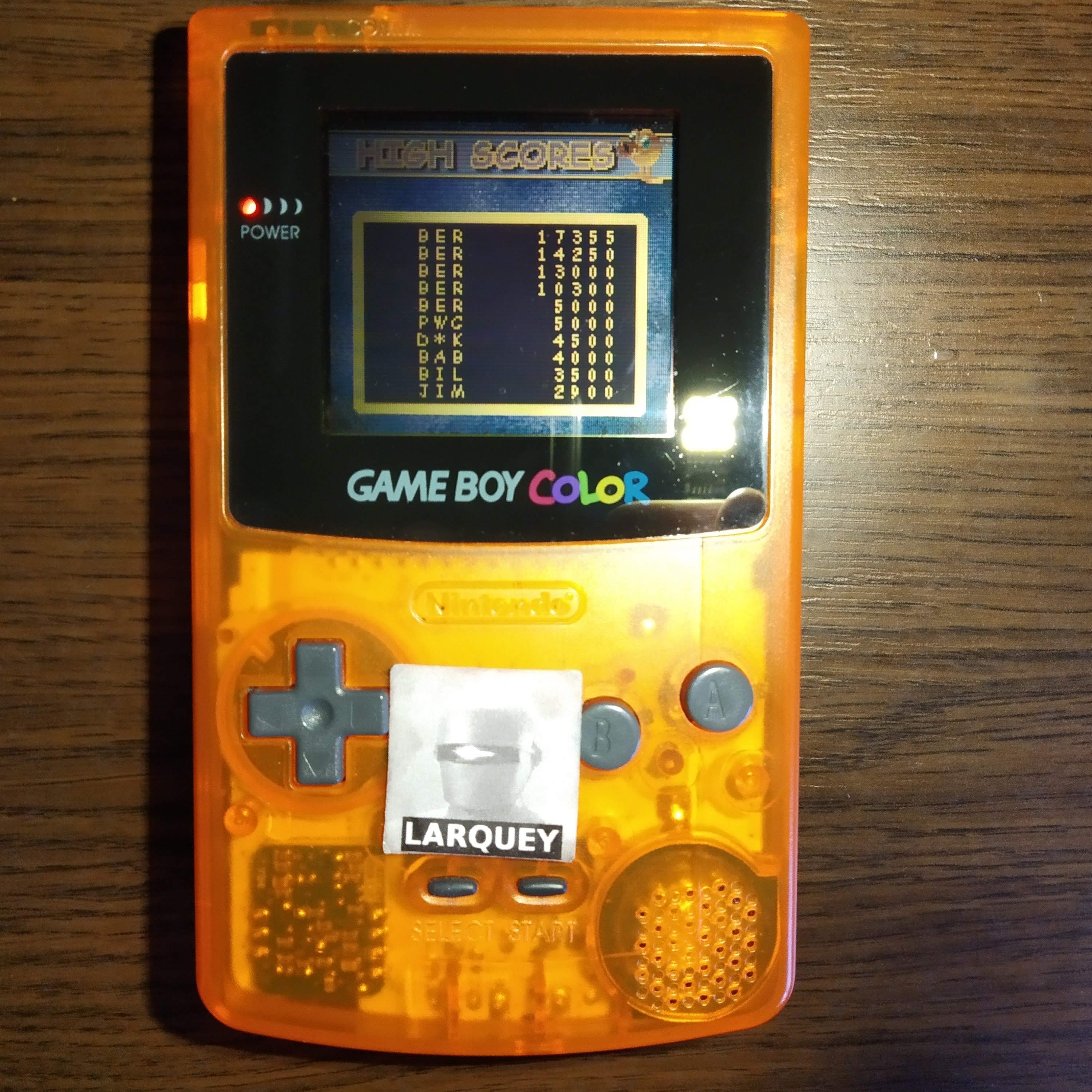 Larquey: Q*Bert: Arcade (Game Boy Color) 17,355 points on 2020-07-05 05:09:46