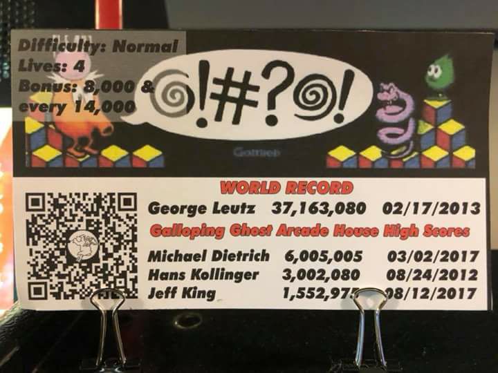 MikeDietrich: Q*bert (Arcade) 6,006,005 points on 2017-12-07 15:57:43