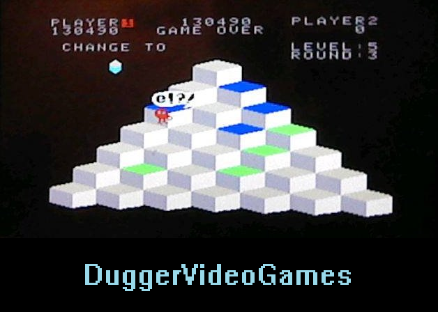 DuggerVideoGames: Q*bert: Skill 3 (Colecovision Emulated) 130,490 points on 2016-04-01 00:15:10