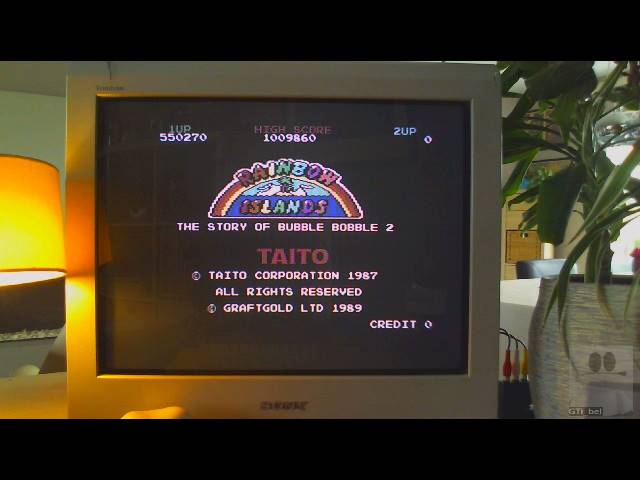 GTibel: Rainbow Islands (Commodore 64) 550,270 points on 2019-03-16 03:46:56