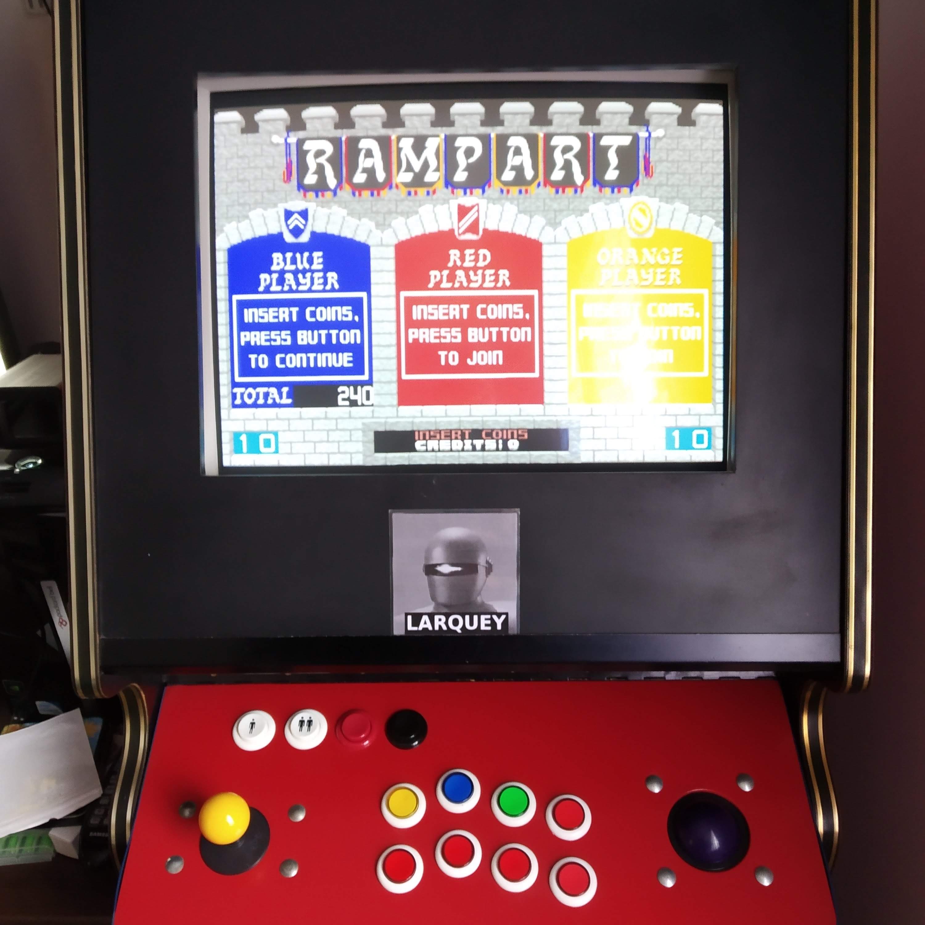 Larquey: Rampart [Trackball] [rampart] (Arcade Emulated / M.A.M.E.) 240 points on 2020-05-02 02:40:34