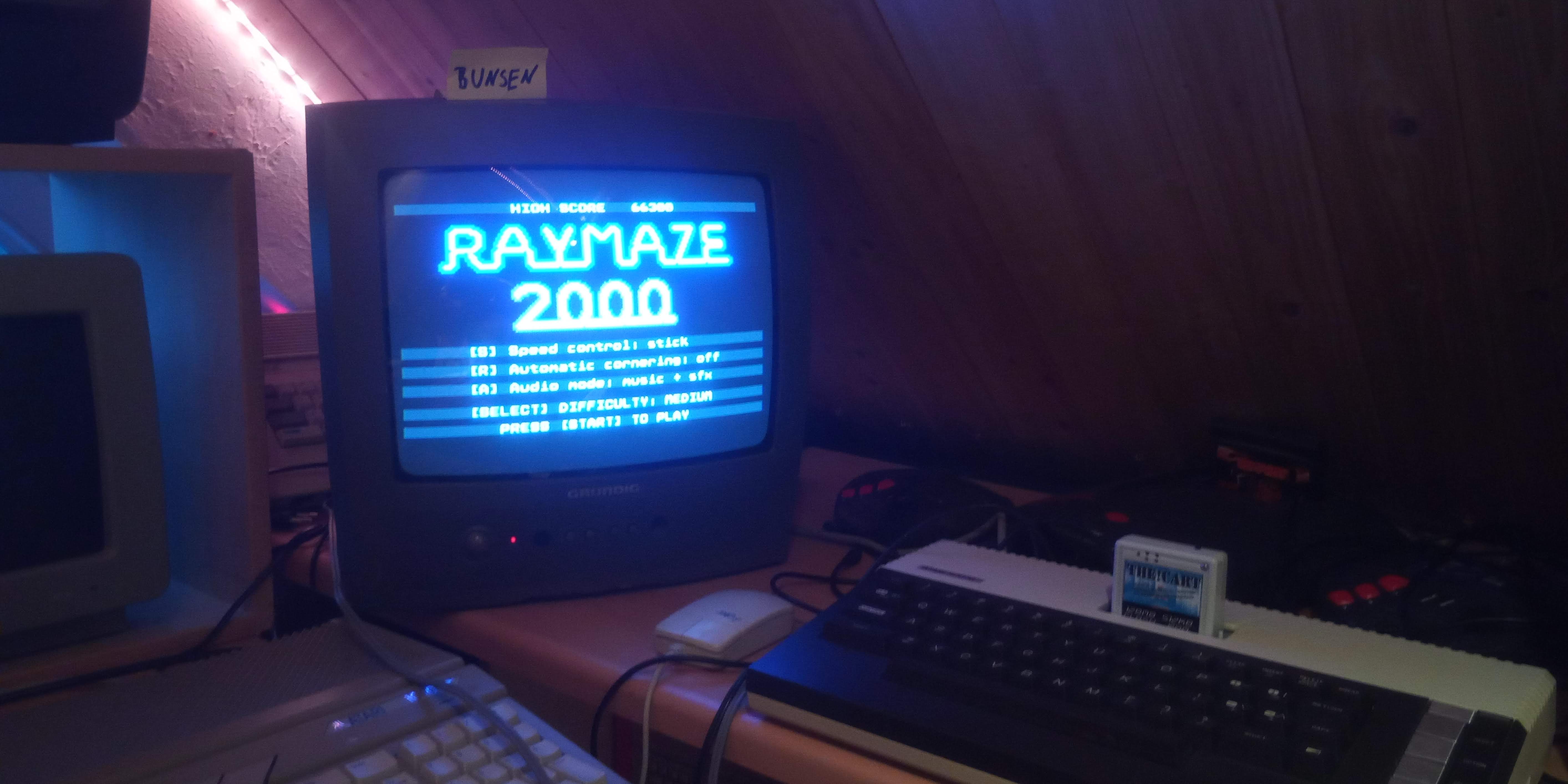 Bunsen: Raymaze 2000 [Difficulty: Medium] (Atari 400/800/XL/XE) 66,300 points on 2020-05-18 12:55:34