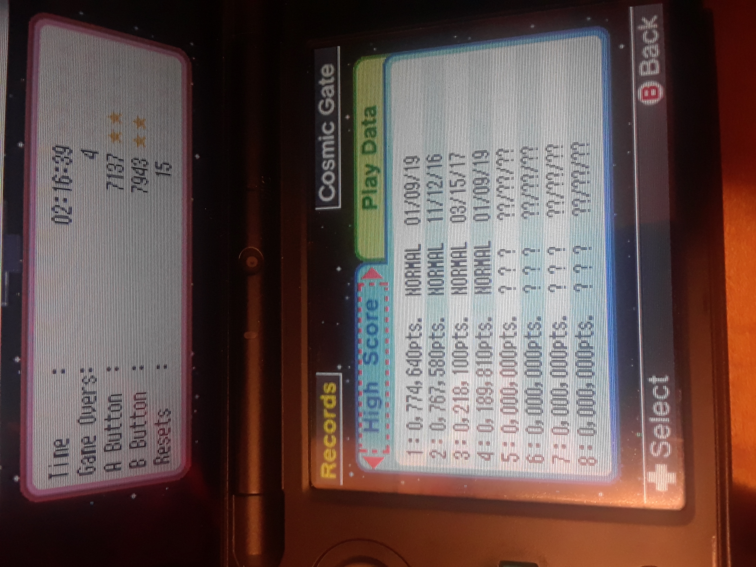 Scorechaserpony: Retro Game Challenge: Free Play: Cosmic Gate (Nintendo DS) 774,640 points on 2019-01-09 20:52:53