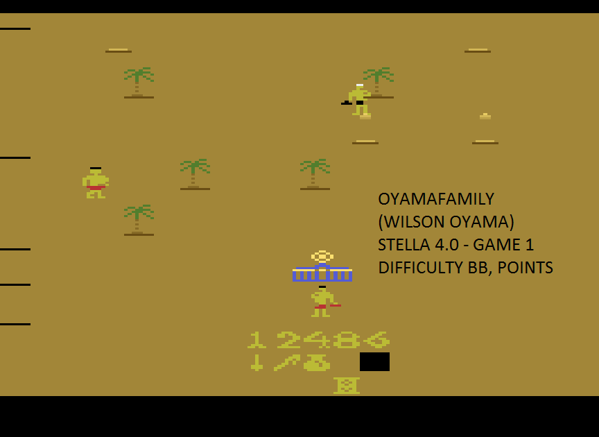 oyamafamily: Riddle of the Sphinx (Atari 2600 Emulated Novice/B Mode) 12,486 points on 2015-08-16 19:06:30