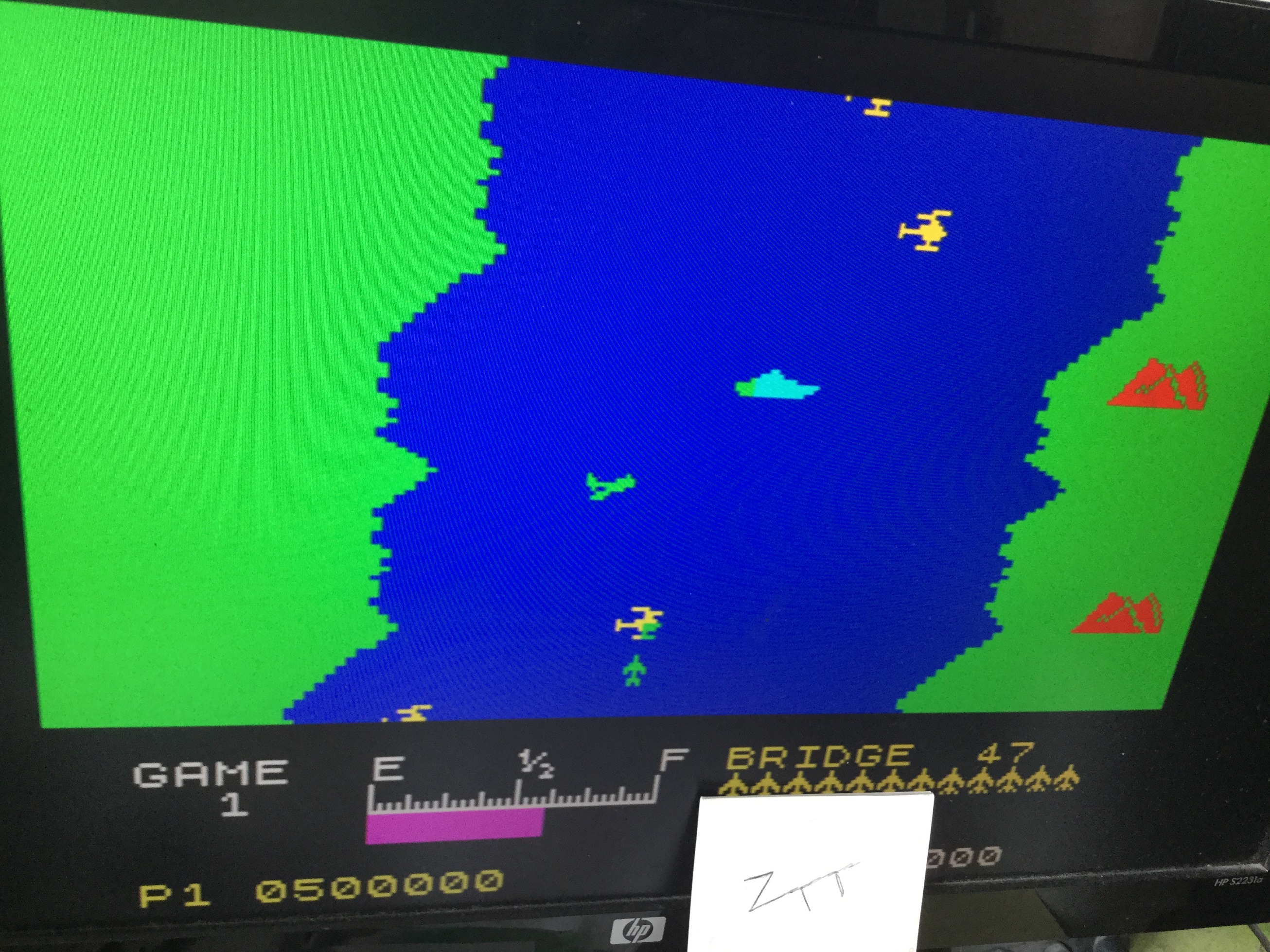 Frankie: River Raid (ZX Spectrum Emulated) 500,000 points on 2022-04-12 05:27:41