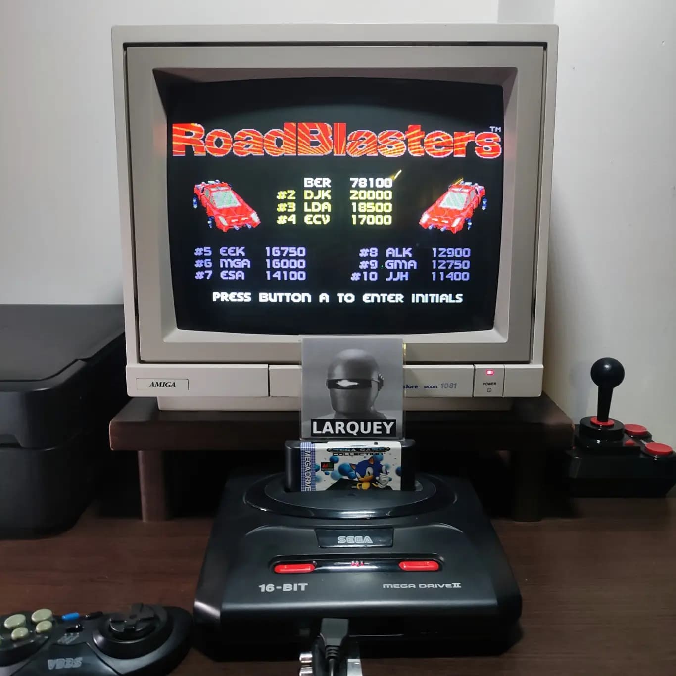 Larquey: Roadblasters (Sega Genesis / MegaDrive) 78,100 points on 2022-10-01 00:36:37
