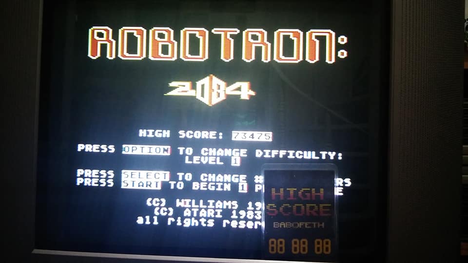 BabofetH: Robotron 2084 (Atari 400/800/XL/XE) 73,475 points on 2020-07-20 16:05:42
