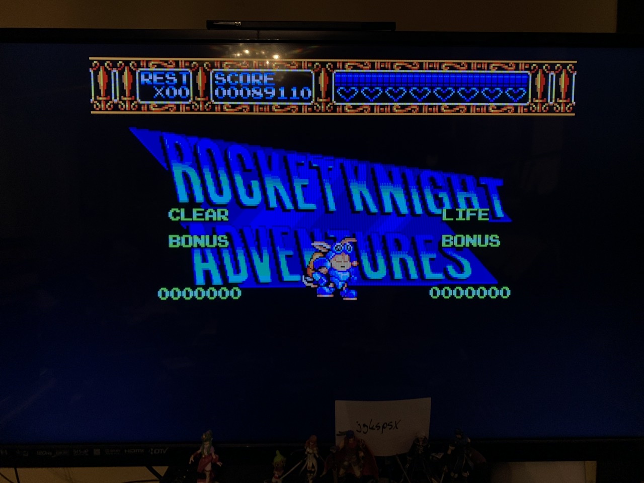 jgkspsx: Rocket Knight Adventures [Easy] (Sega Genesis / MegaDrive Emulated) 89,110 points on 2022-07-17 10:36:47