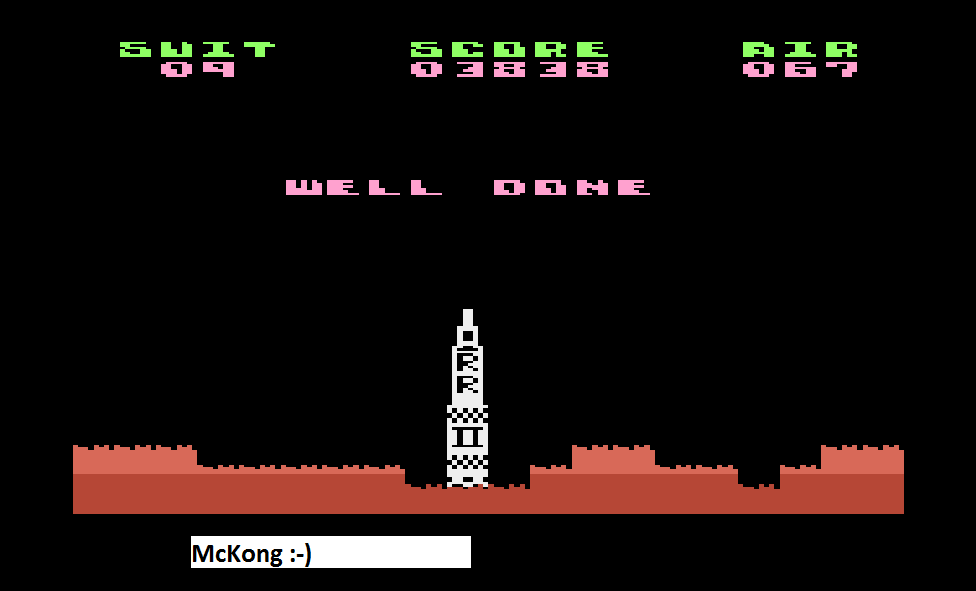 McKong: Rocket Repair Man (Atari 400/800/XL/XE Emulated) 3,838 points on 2015-09-30 05:08:18