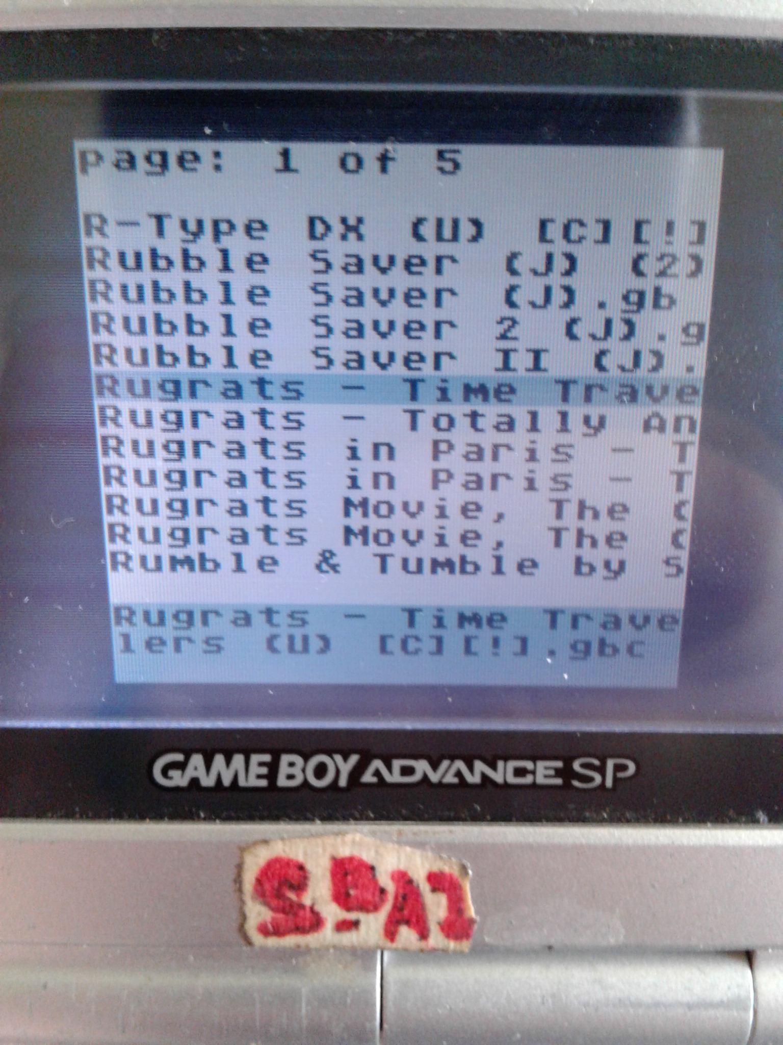 S.BAZ: Rugrats: Time Travelers (Game Boy Color) 3,400 points on 2019-11-21 03:22:13