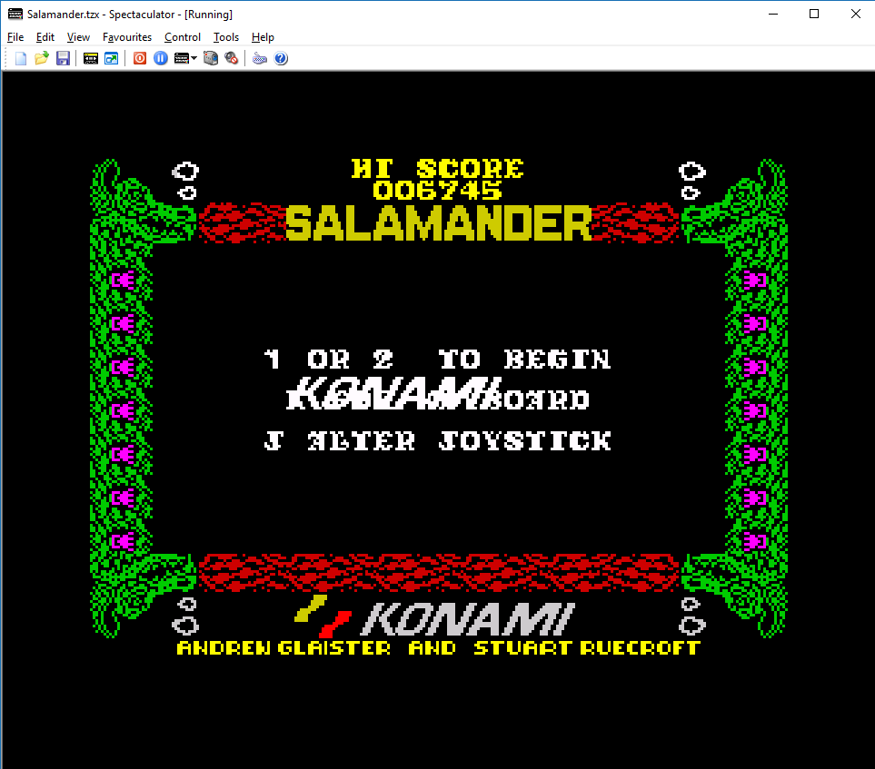 Benzi: Salamander (ZX Spectrum Emulated) 6,745 points on 2016-08-15 05:21:15