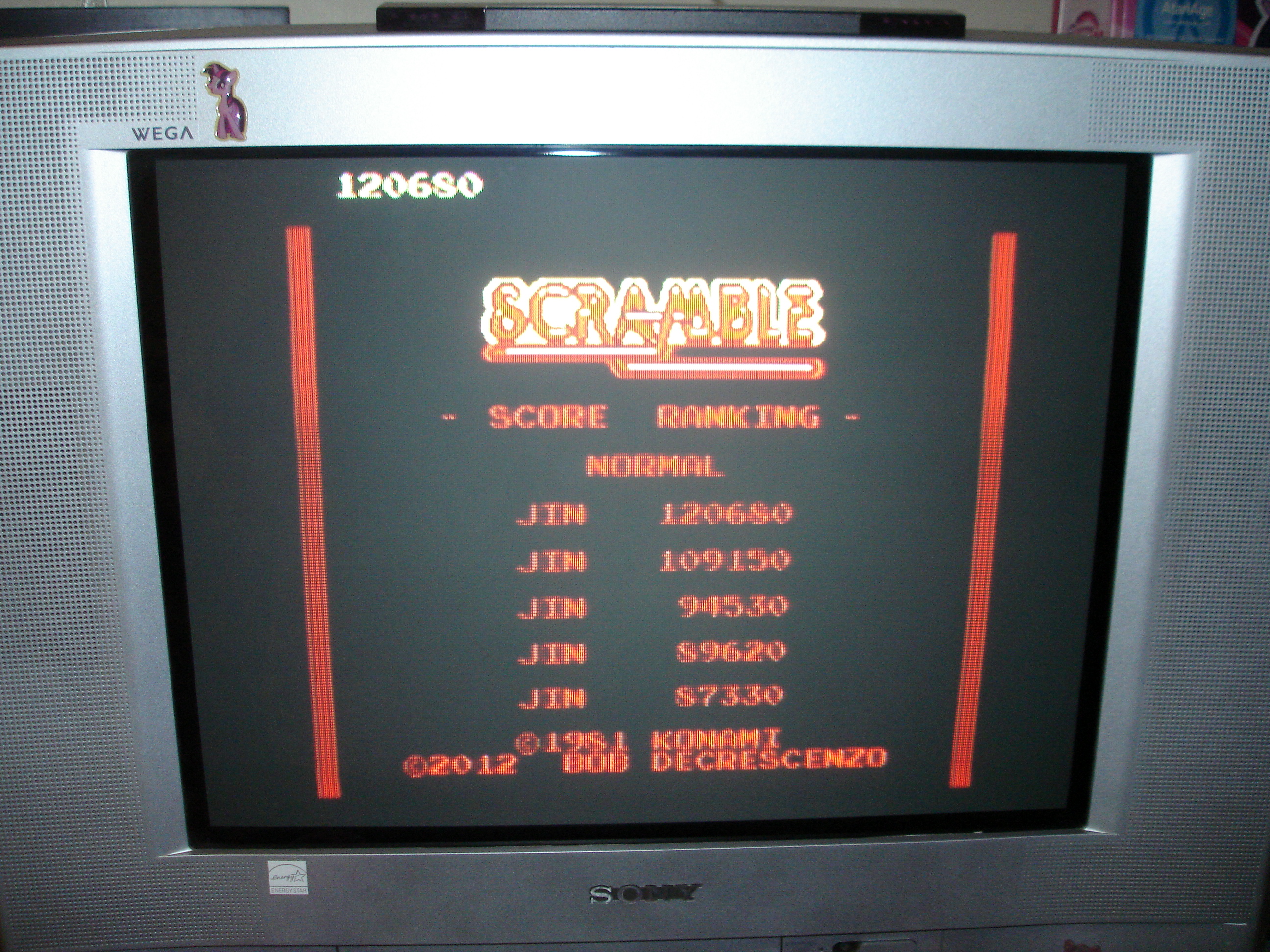 Jin: Scramble: Normal (Atari 7800 Emulated) 120,680 points on 2016-12-12 20:56:34