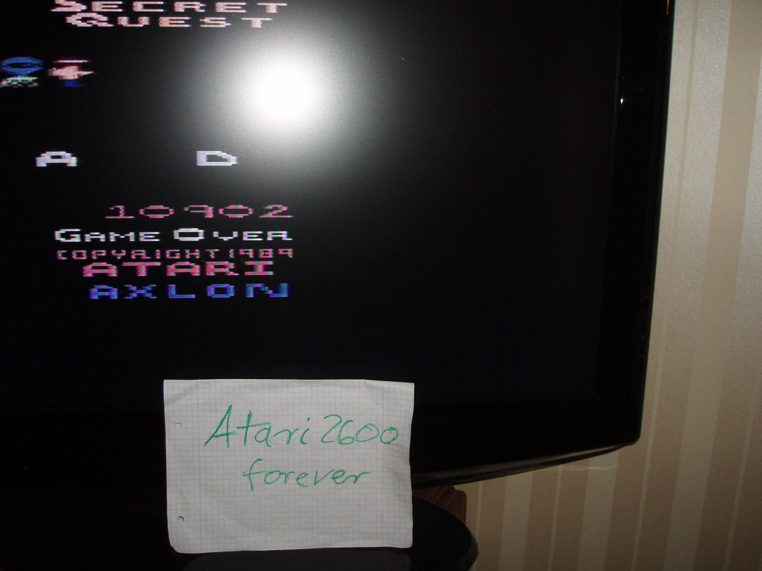 atari2600forever: Secret Quest (Atari 2600 Novice/B) 10,902 points on 2016-04-06 07:17:48