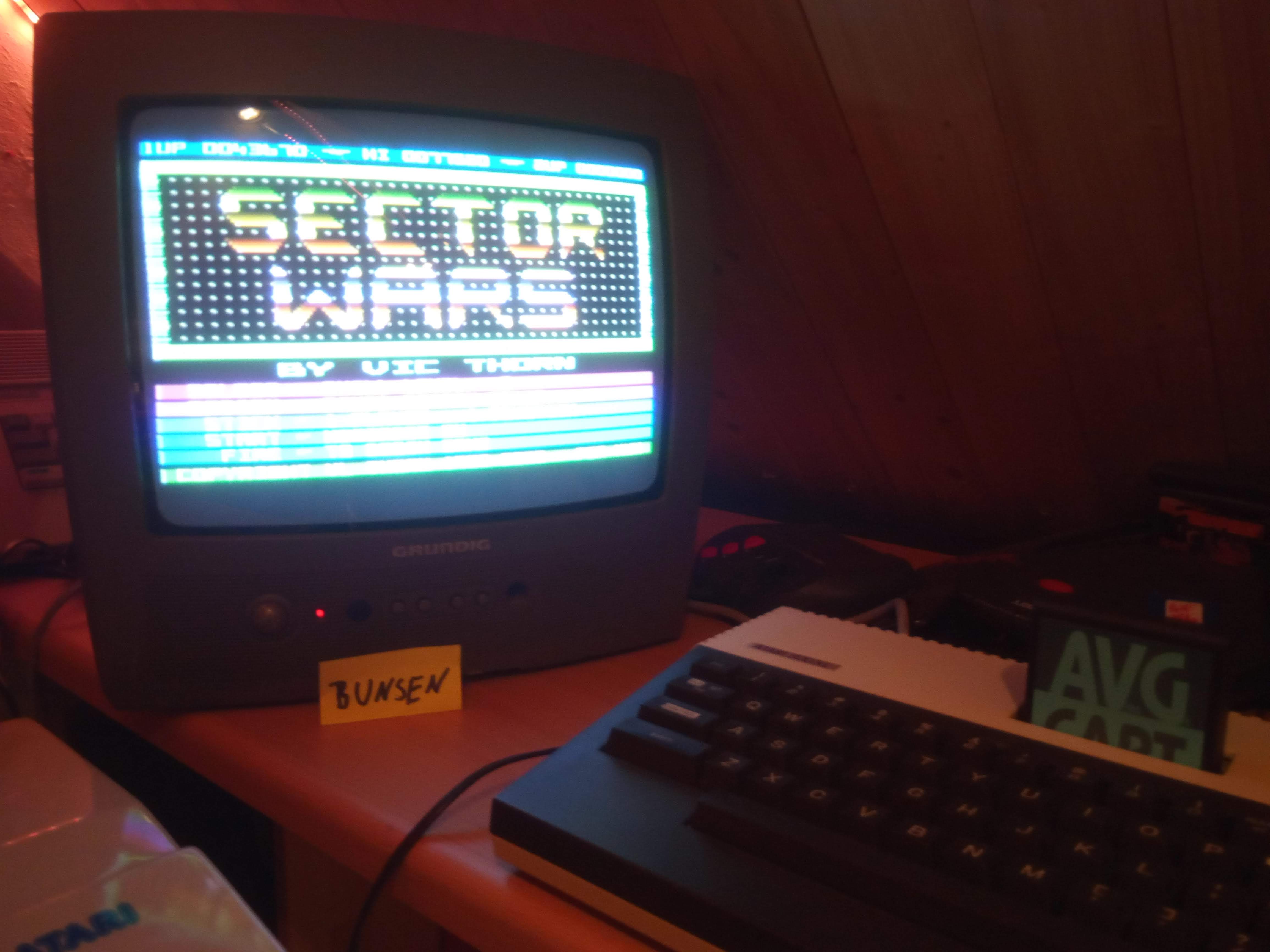 Bunsen: Sector Wars [Skill Level 1] (Atari 400/800/XL/XE) 77,520 points on 2020-07-09 14:39:42