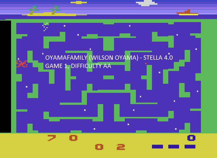 oyamafamily: Shark Attack  (Atari 2600 Emulated Expert/A Mode) 70 points on 2015-08-16 11:50:26
