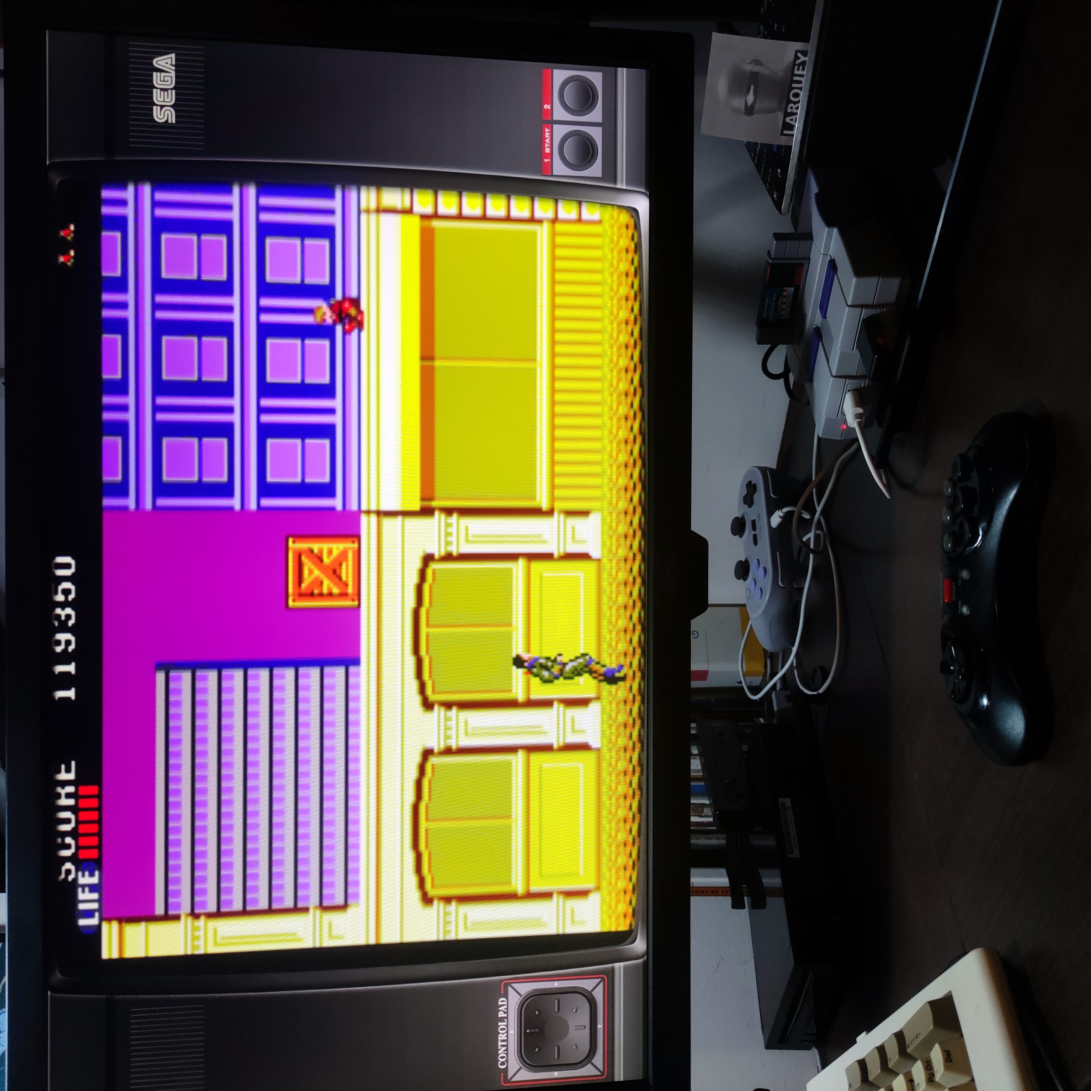 Larquey: Shinobi (Sega Master System Emulated) 119,350 points on 2022-07-14 15:03:07