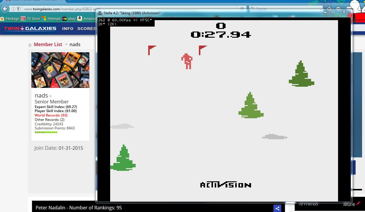 nads: Skiing: Game 3 (Atari 2600 Emulated Novice/B Mode) 0:00:27.94 points on 2016-05-22 02:15:10