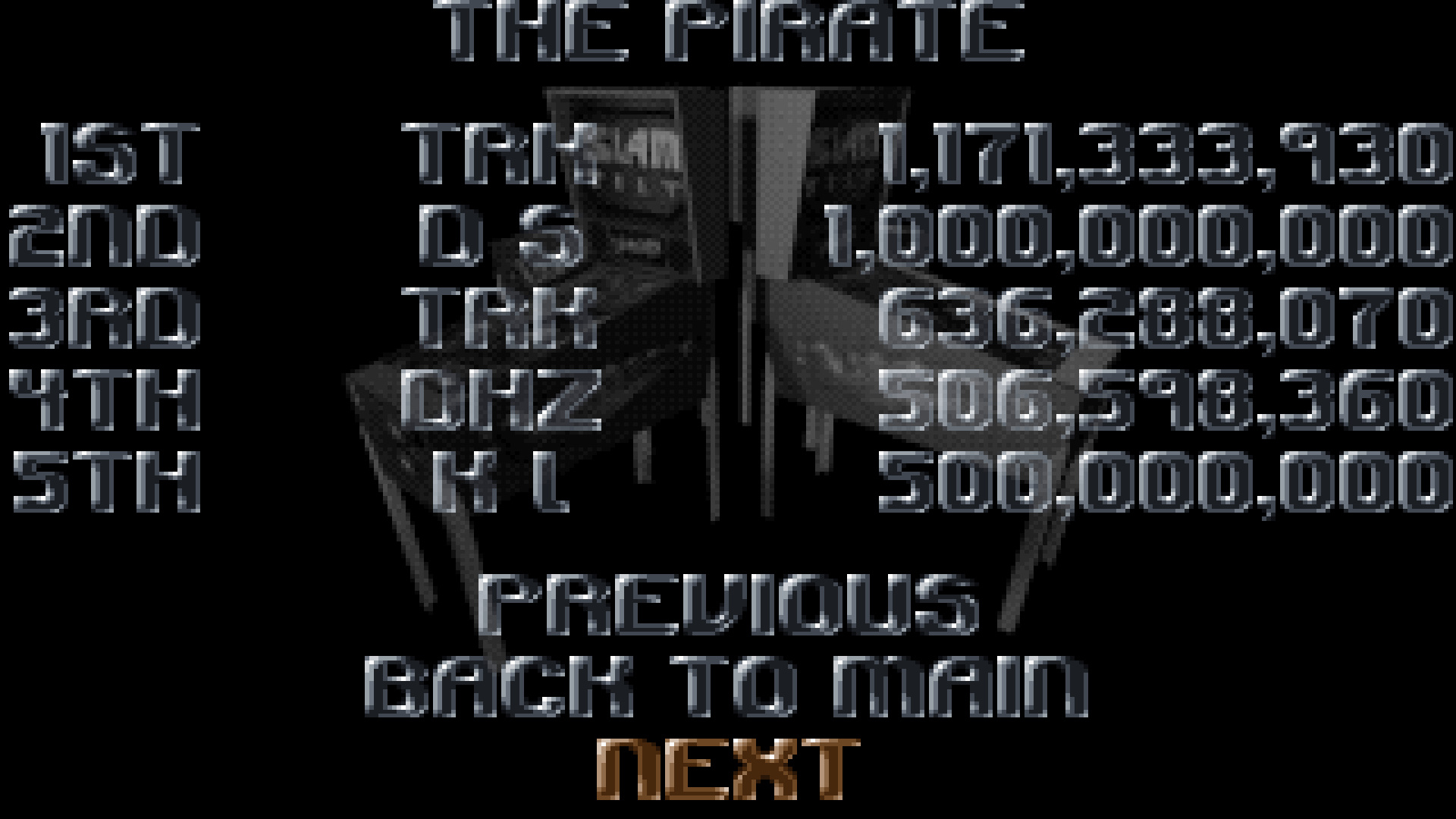 TheTrickster: Slam Tilt: The Pirate (Amiga Emulated) 1,171,333,930 points on 2016-03-24 18:18:59