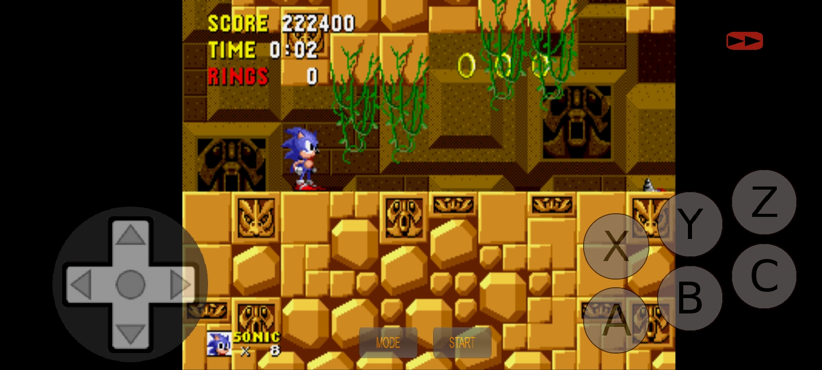 Hauntedprogram: Sonic The Hedgehog [One Life Only] (Sega Genesis / MegaDrive Emulated) 222,400 points on 2022-11-27 09:14:03