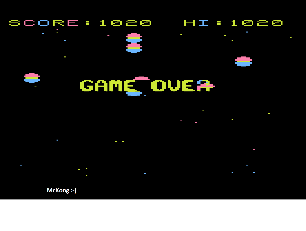 McKong: Space Eggs (Atari 400/800/XL/XE Emulated) 1,020 points on 2015-10-06 06:29:54