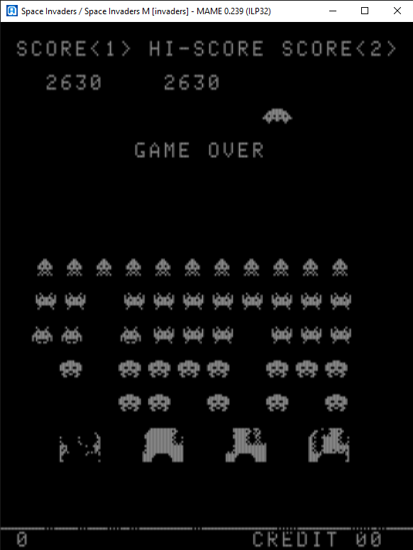 Space Invaders 2,630 points