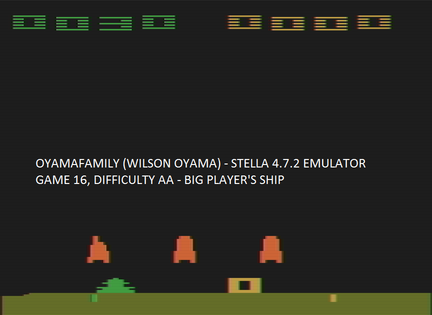 oyamafamily: Space Invaders: Game 16 (Atari 2600 Emulated Expert/A Mode) 30 points on 2016-07-30 13:57:20