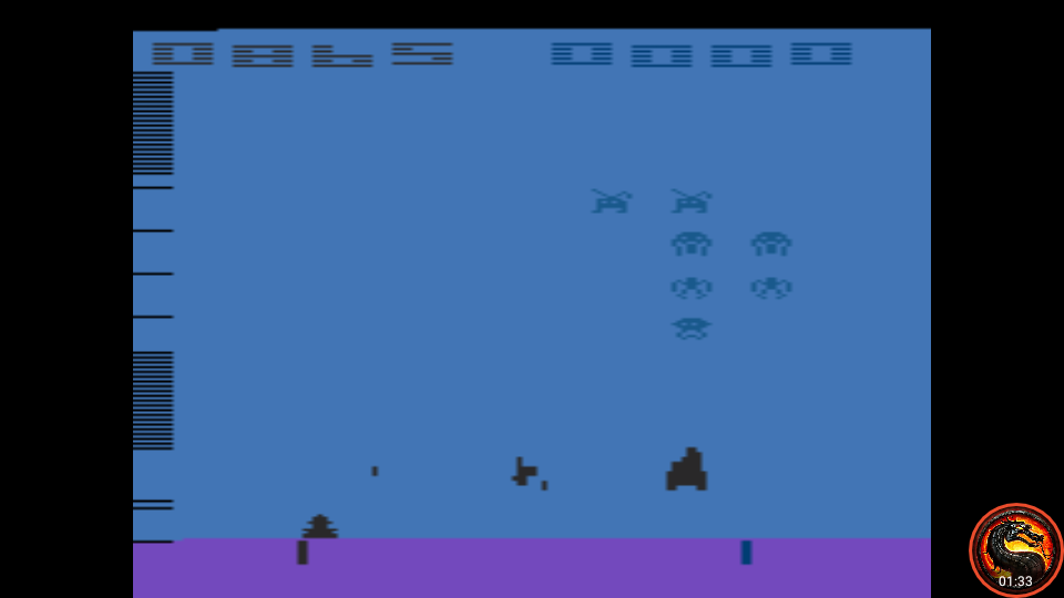 omargeddon: Space Invaders: Game 16 (Atari 2600 Emulated Novice/B Mode) 865 points on 2020-07-05 12:40:27