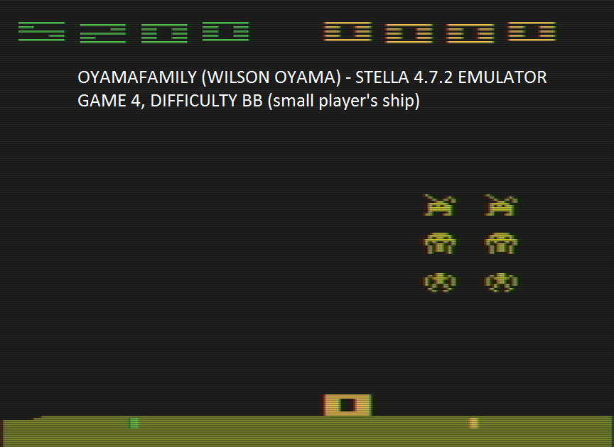 oyamafamily: Space Invaders: Game 4 (Atari 2600 Emulated Novice/B Mode) 5,200 points on 2016-07-23 15:03:06