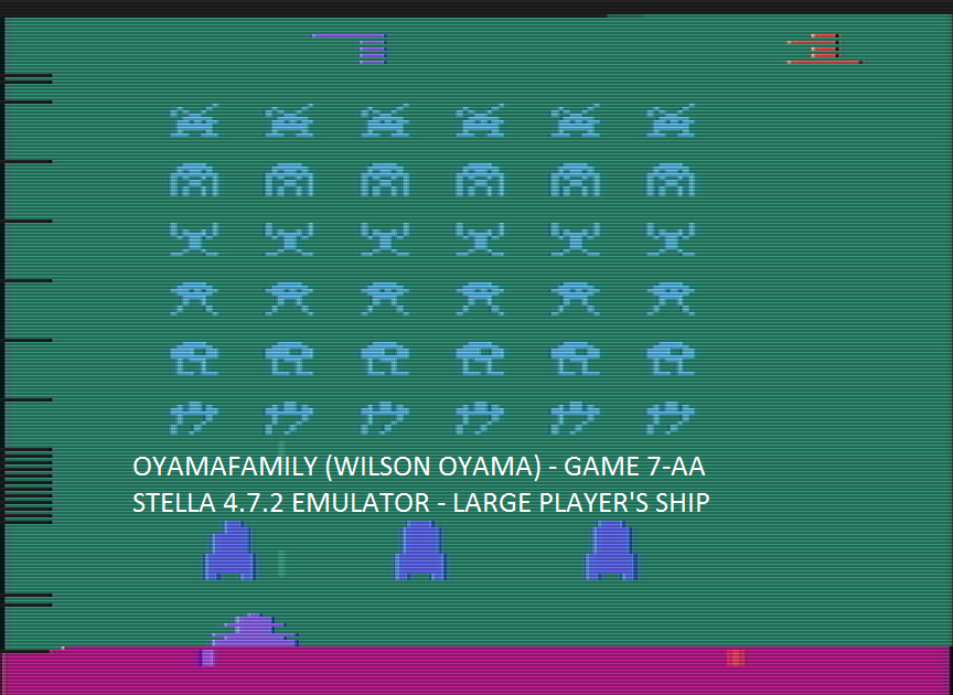 oyamafamily: Space Invaders: Game 7 (Atari 2600 Emulated Expert/A Mode) 200 points on 2016-07-16 06:56:23