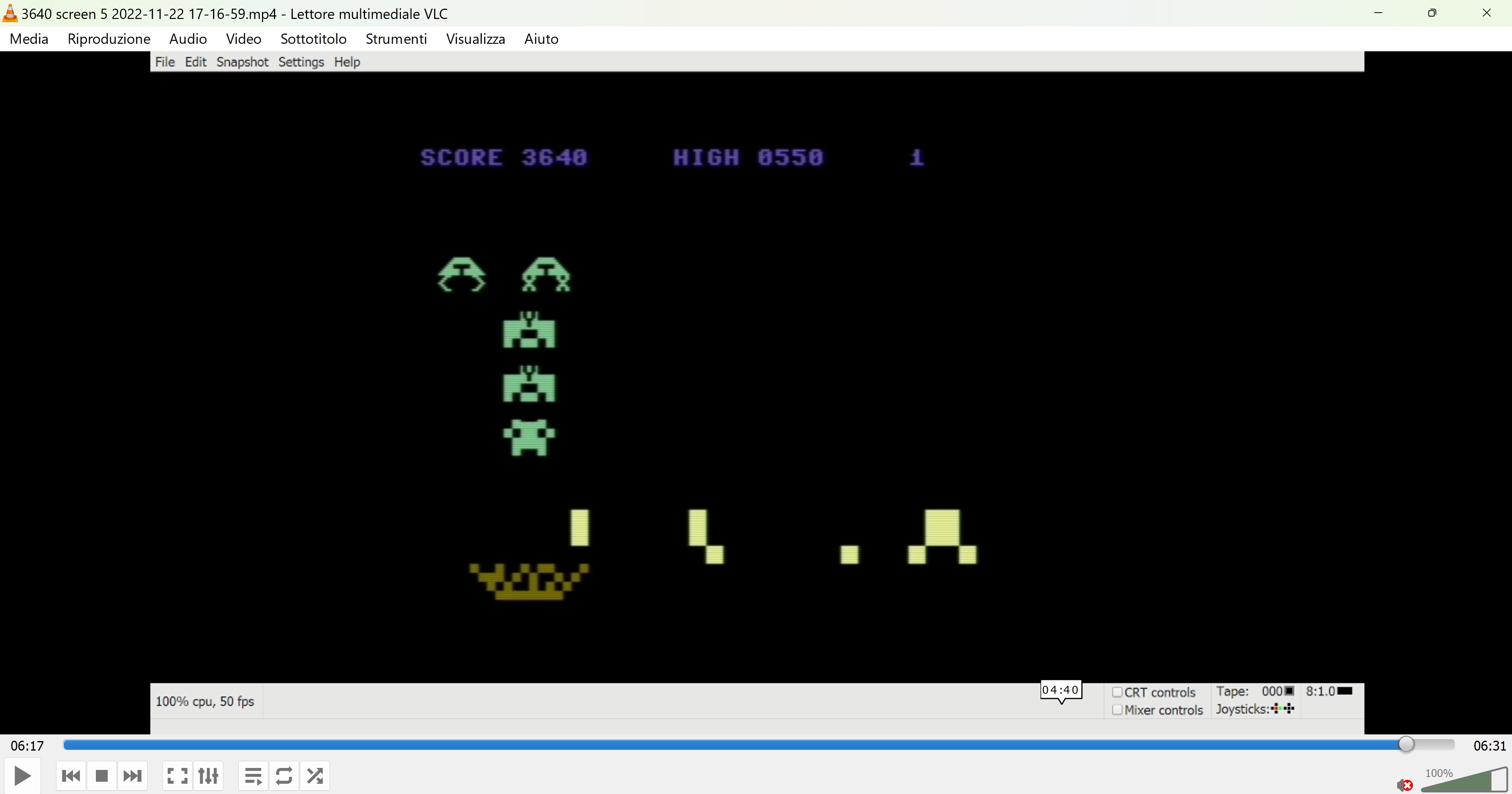 Space Invaders [Keypunch Software, 1983] 3,640 points