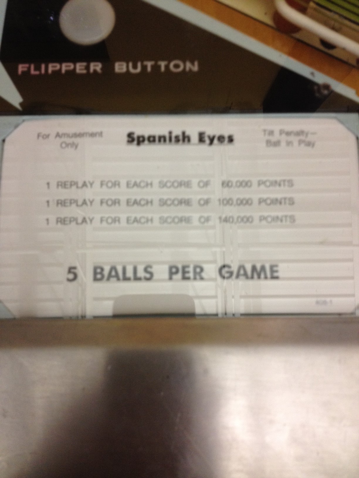 bensweeneyonbass: Spanish Eyes (Pinball: 5 Balls) 27,430 points on 2016-03-21 08:02:15