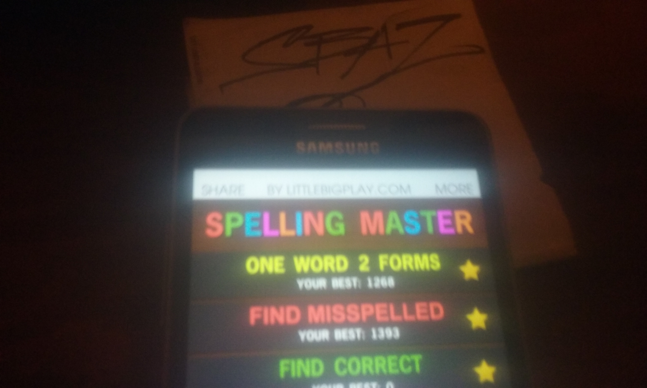 ESSdotBAZ: Spelling Master: Find Misspelled (Android) 1,393 points on 2020-01-06 12:05:38