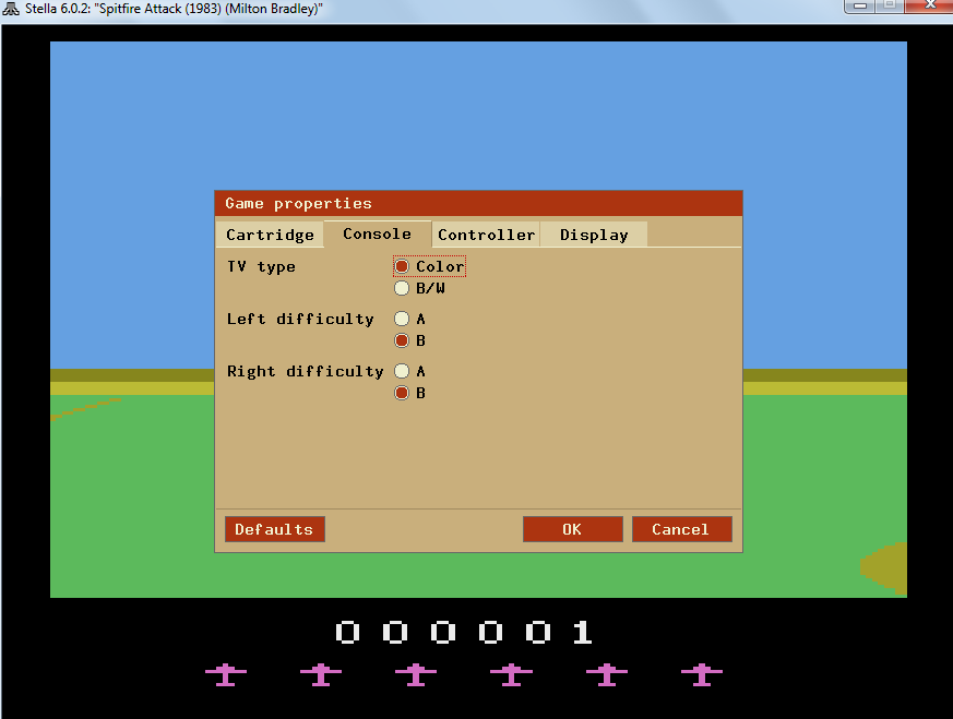 oyamafamily: Spitfire Attack (Atari 2600 Emulated Novice/B Mode) 32,000 points on 2020-04-07 19:03:25