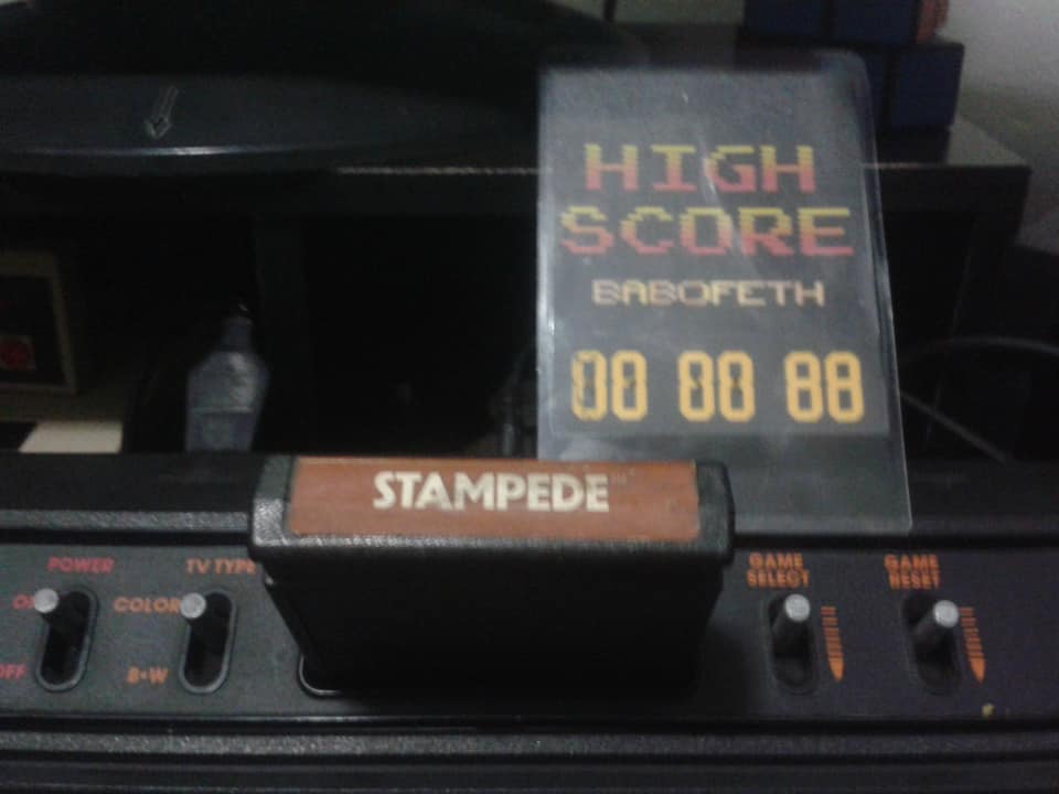 BabofetH: Stampede (Atari 2600 Novice/B) 3,188 points on 2020-06-10 18:05:19