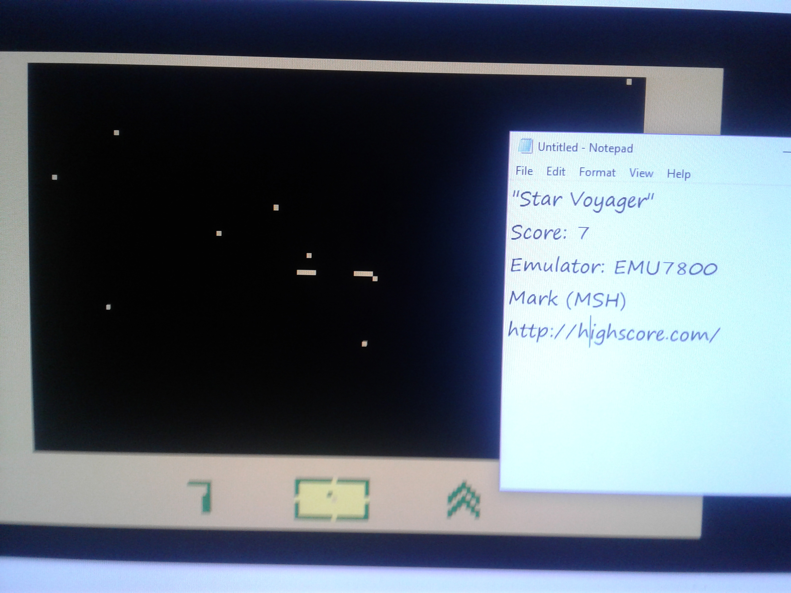 Mark: Star Voyager (Atari 2600 Emulated Novice/B Mode) 7 points on 2019-01-02 21:41:52