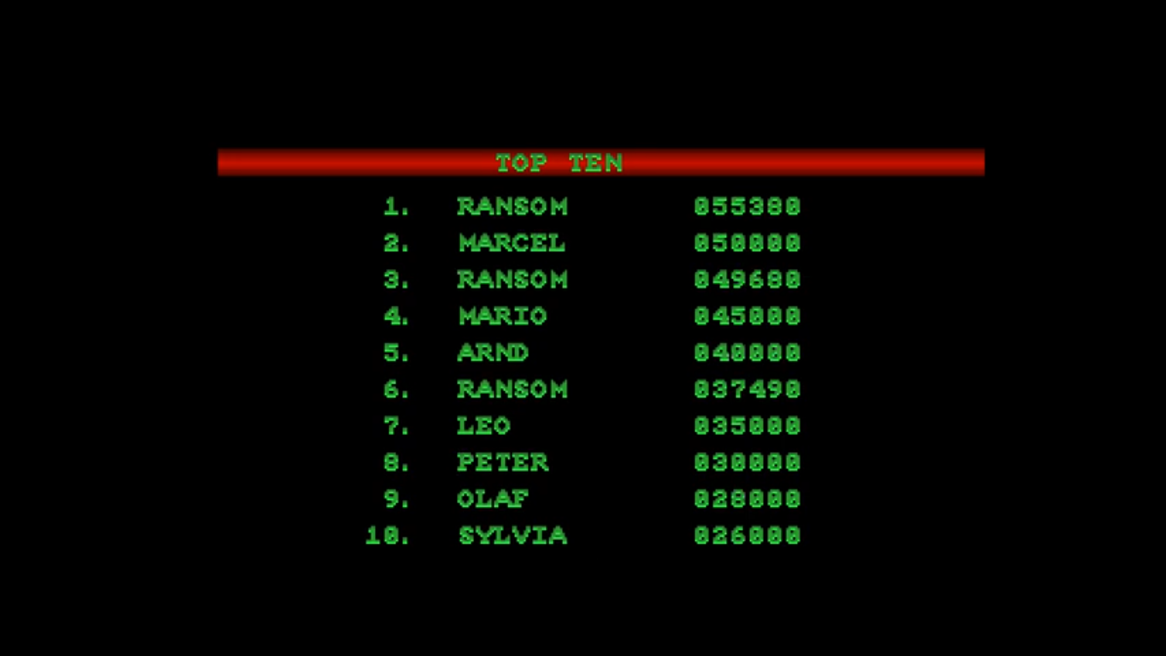 ransom: Strange New World (Amiga Emulated) 55,380 points on 2022-08-11 23:19:53