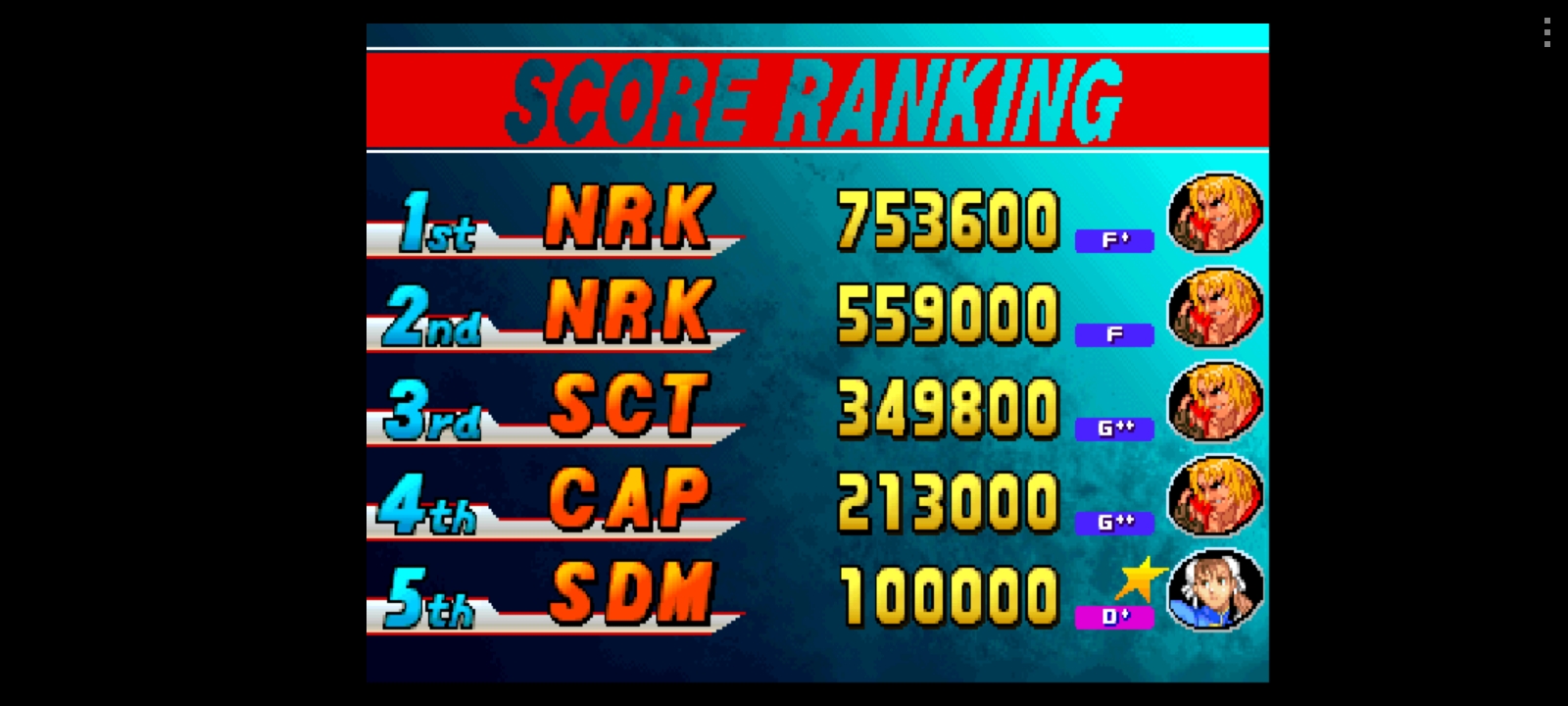 Street Fighter III: 3rd Strike [Arcade Mode] 753,600 points