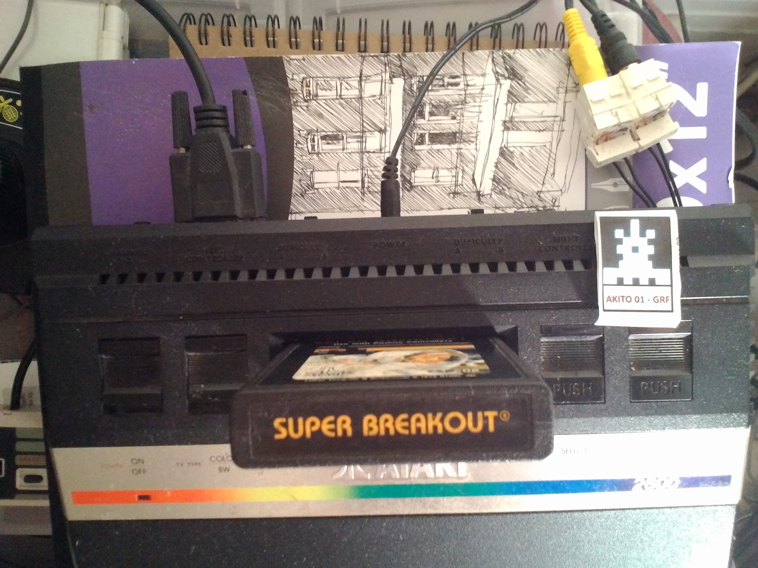 Akito01: Super Breakout: Game 3 (Atari 2600 Novice/B) 1,442 points on 2017-06-18 20:38:41