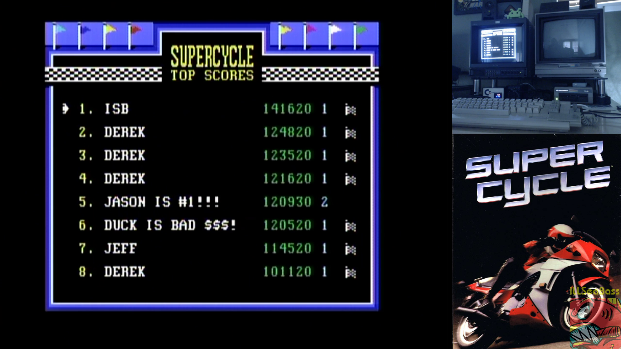 ILLSeaBass: Super Cycle [Level 1 Start] (Commodore 64) 141,620 points on 2018-11-11 12:06:58