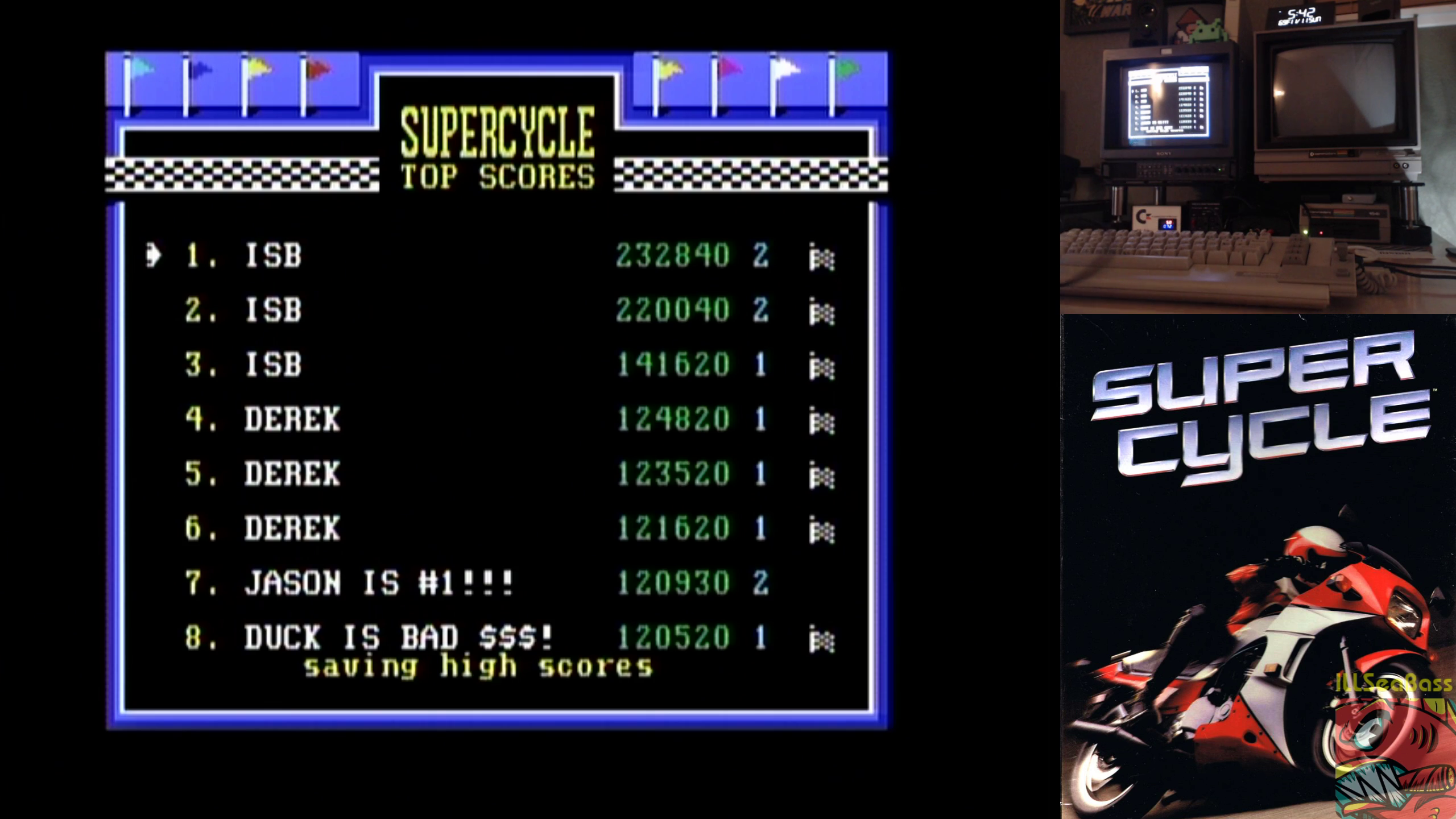 ILLSeaBass: Super Cycle [Level 2 Start] (Commodore 64) 232,840 points on 2018-11-11 18:39:06