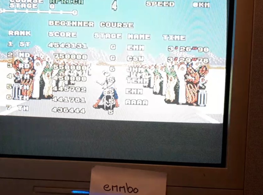 emmbo: Super Hang-On [Beginner Course] (Amiga) 4,543,131 points on 2020-03-10 11:18:45