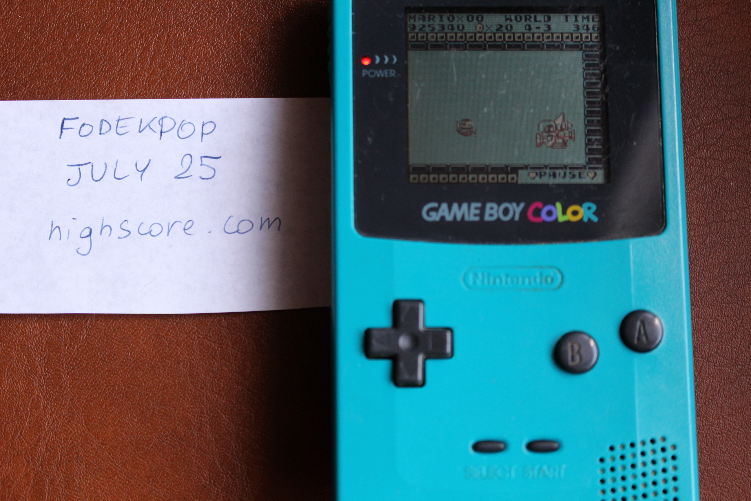 Fodekpop: Super Mario Land [Any Settings/Any Tactics] (Game Boy) 925,340 points on 2015-08-01 17:13:26
