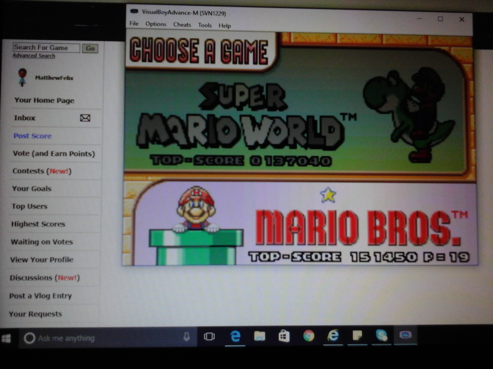 MatthewFelix: Super Mario World: Mario Bros. (GBA Emulated) 151,450 points on 2016-11-21 20:53:11