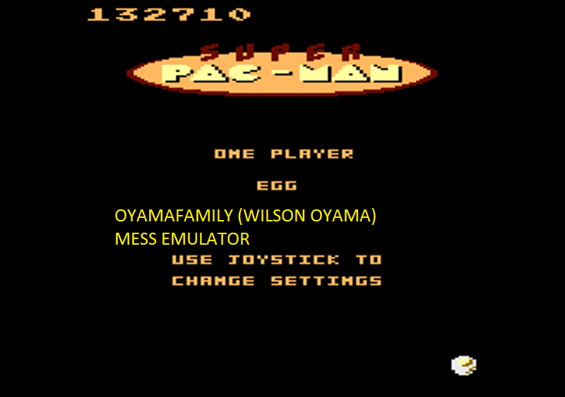 oyamafamily: Super Pac-Man: Egg Start (Atari 7800 Emulated) 132,710 points on 2016-03-01 15:51:43