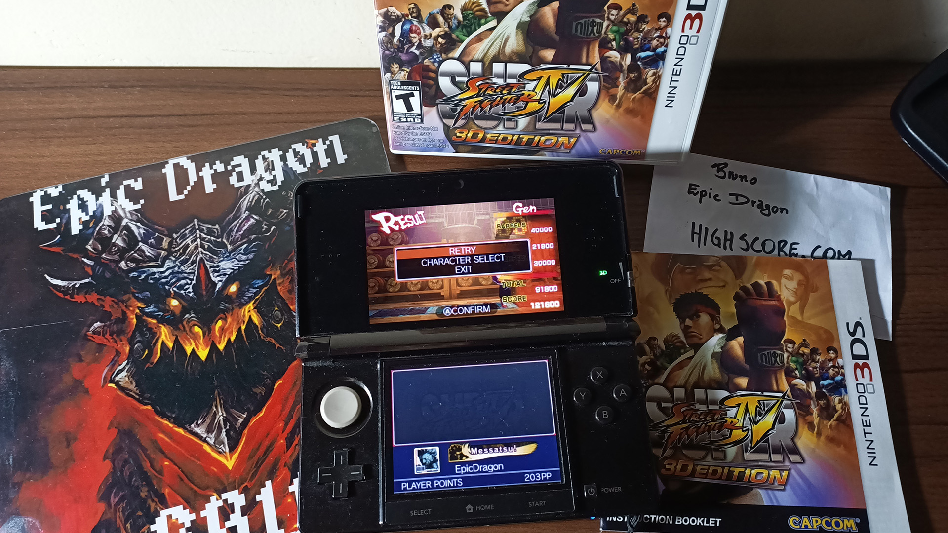 EpicDragon: Super Street Fighter IV 3D Edition: Challenge: Barrel Buster: Gen (Nintendo 3DS) 121,600 points on 2022-08-05 17:53:37