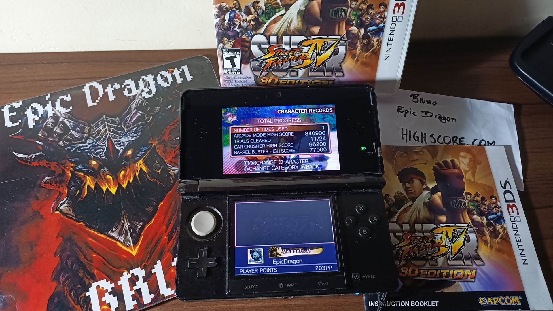 Super Street Fighter IV 3D Edition: Challenge: Barrel Buster: Guy 77,000 points