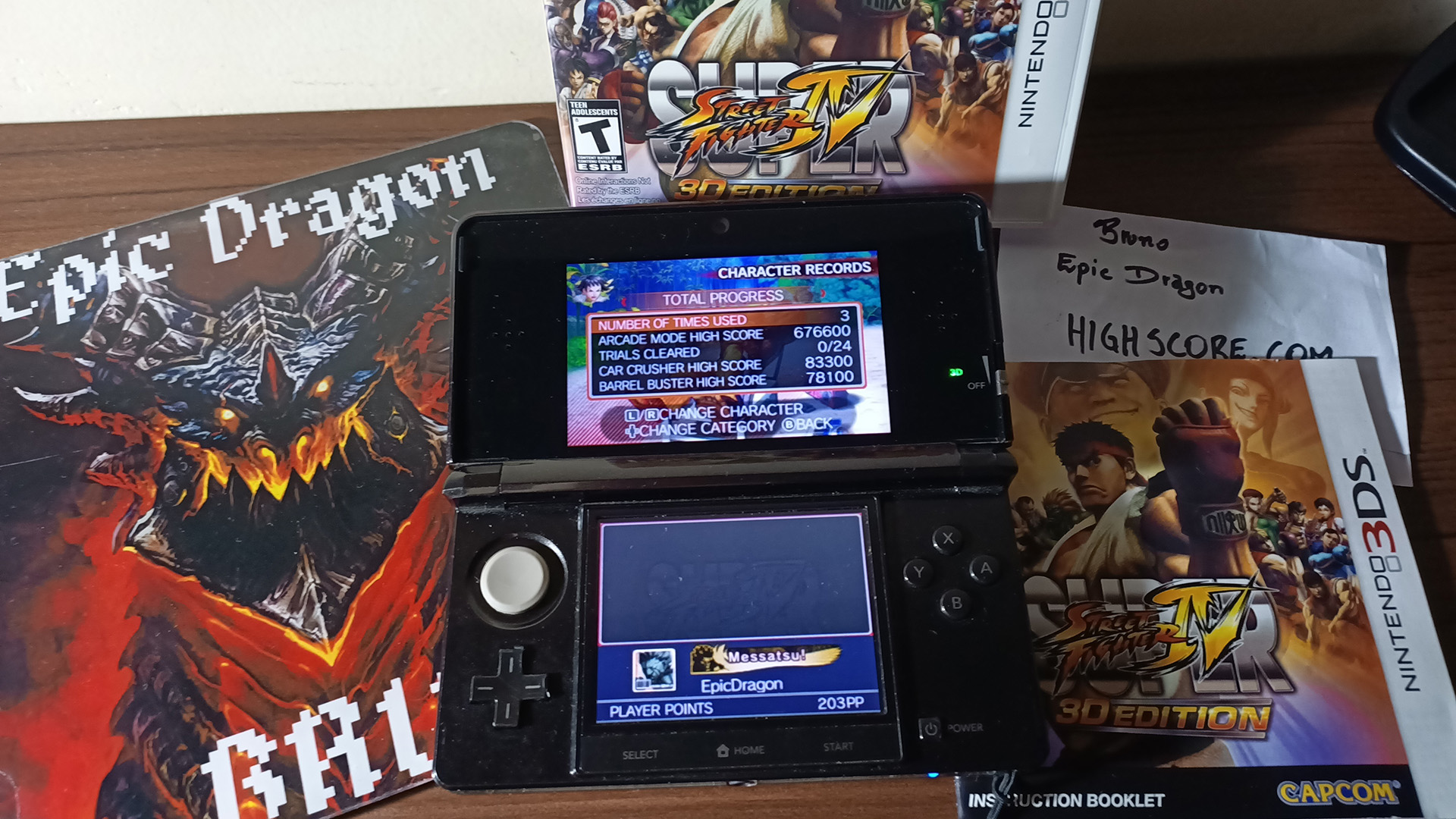 EpicDragon: Super Street Fighter IV 3D Edition: Challenge: Barrel Buster: Makoto (Nintendo 3DS) 78,100 points on 2022-08-11 17:34:39