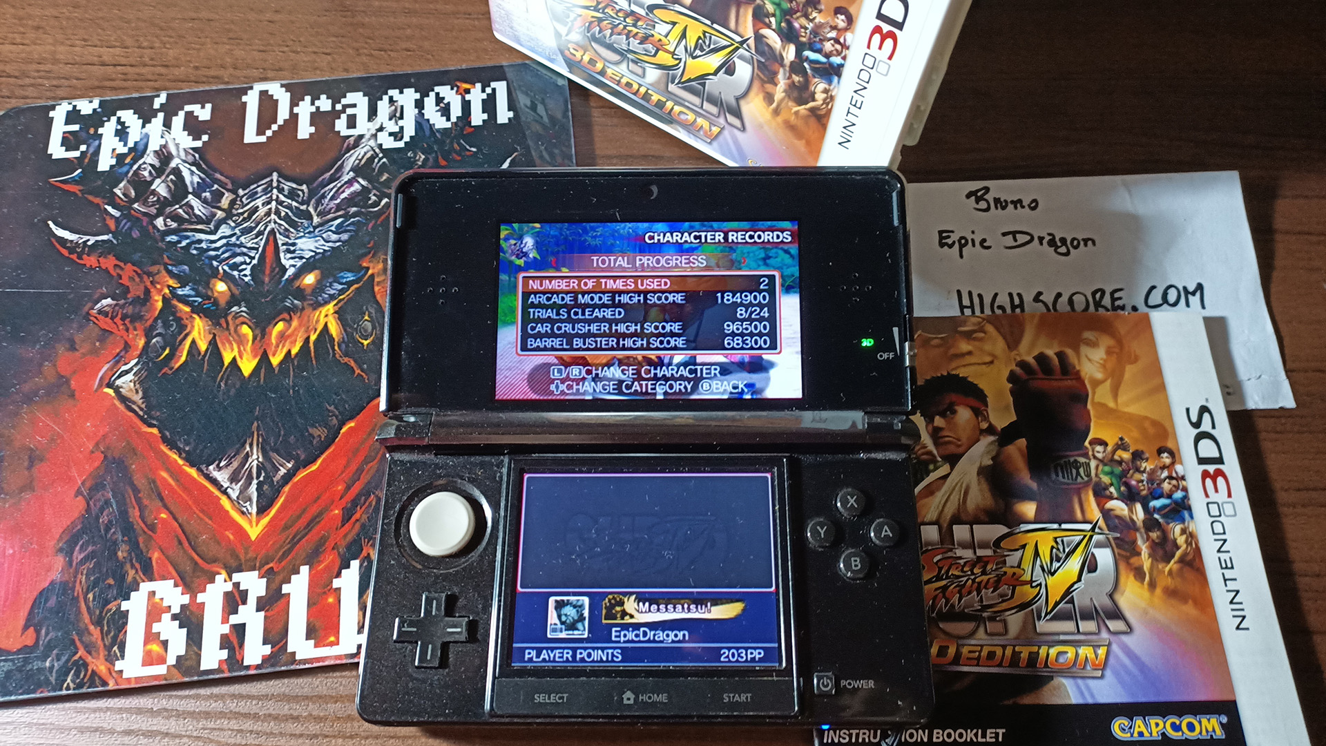 EpicDragon: Super Street Fighter IV 3D Edition: Challenge: Barrel Buster: Seth (Nintendo 3DS) 68,300 points on 2022-08-21 14:15:07