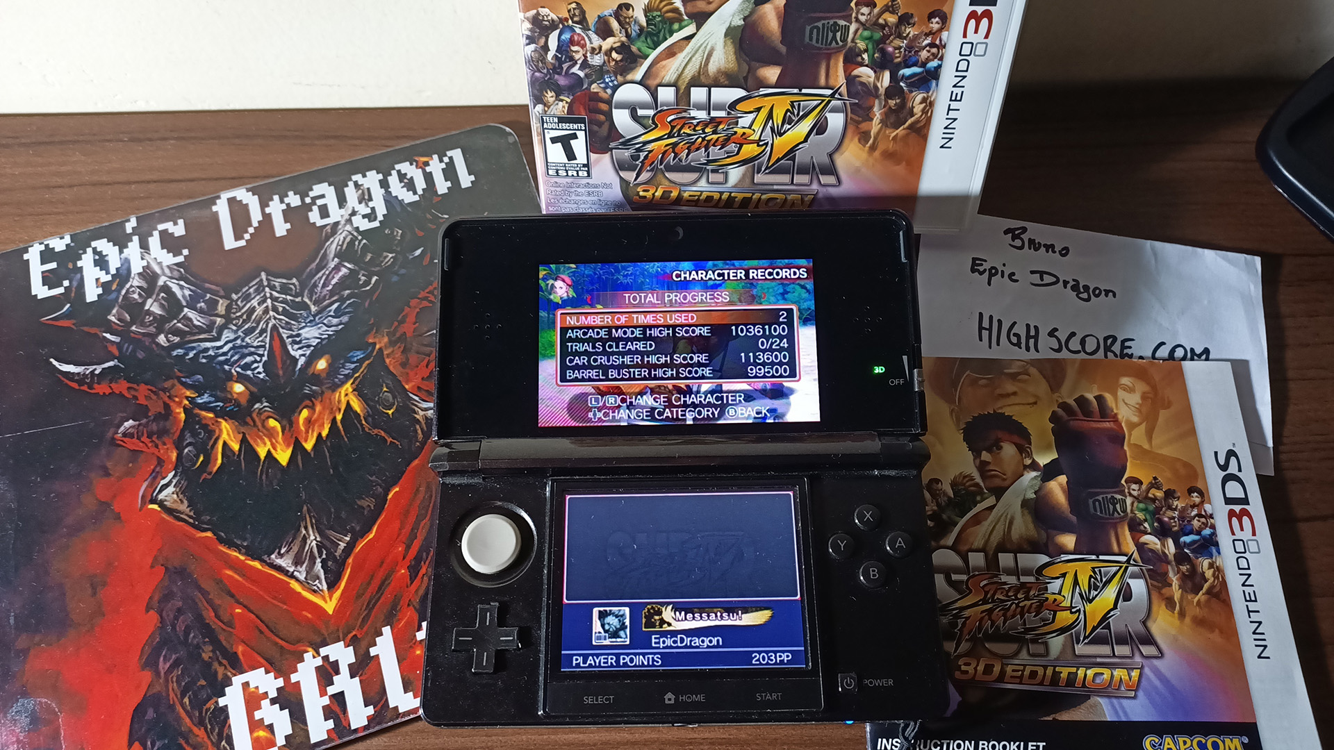 EpicDragon: Super Street Fighter IV 3D Edition: Challenge: Car Crusher: Cammy (Nintendo 3DS) 113,600 points on 2022-08-01 20:54:51