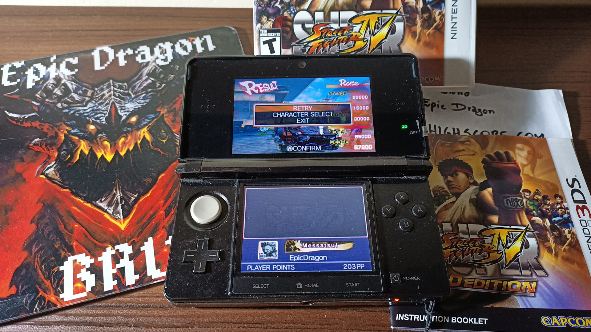 EpicDragon: Super Street Fighter IV 3D Edition: Challenge: Car Crusher: Rose (Nintendo 3DS) 87,200 points on 2022-08-11 17:37:56